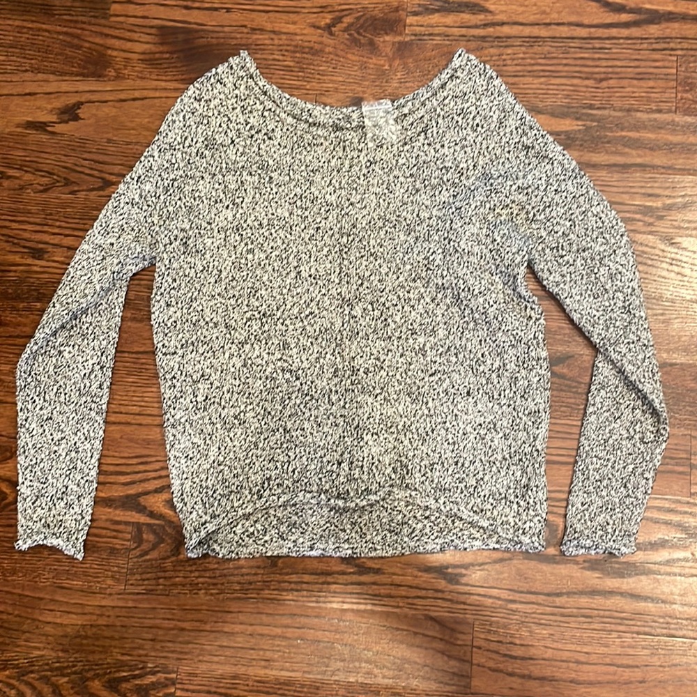 Black and white sparkly sweater